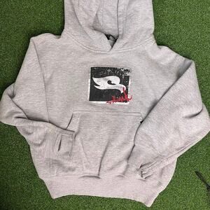 Y2K Boys Tony Hawk Gray Front Logo Hoodie Sz 8
